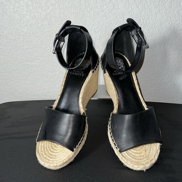 VINCE CAMUTO BLACK ESPADRILLE SIZE 9 - Picture 2 of 10